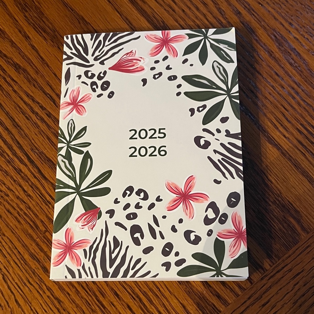 $3 Add-On New Datebook Home Office or School Planner - Floral Pink, Green